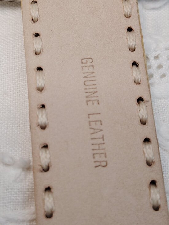 Chico’s “A” Series Quartz Watch • Square Silver Case • Camel Leather Band main image 3